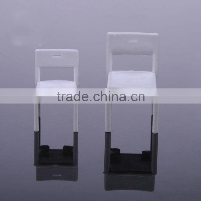 plastic unpaint white scale model chair in factory price