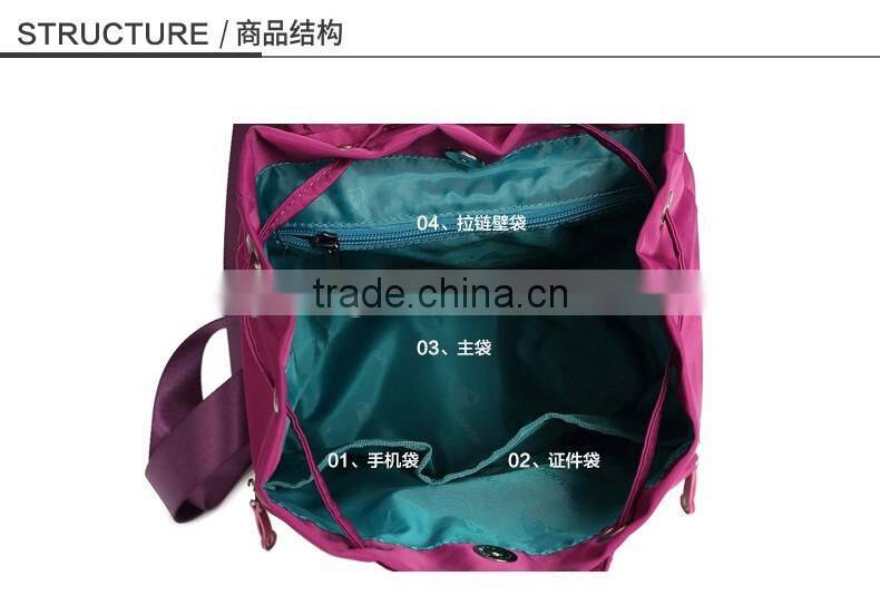 2016 Daily casual backpack bags Hot Sale New Design polyester Outdoor Casual Fashion Backpack