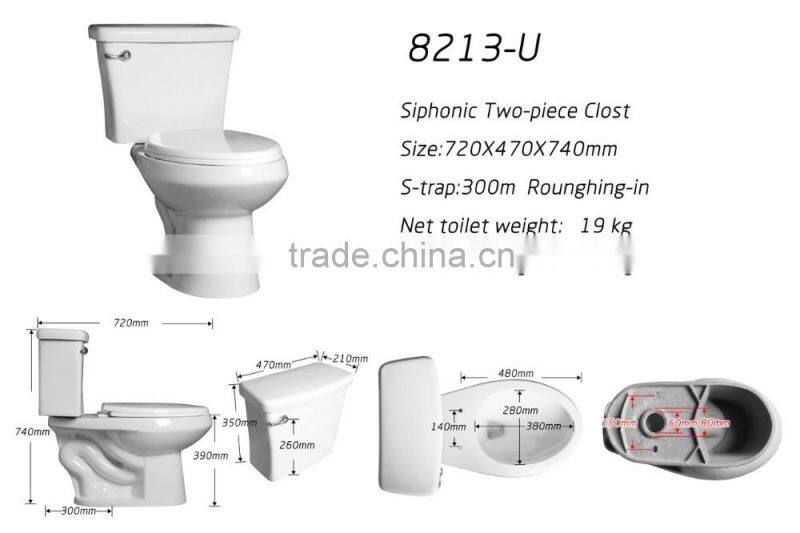 Two piece toilet white toilet with tank