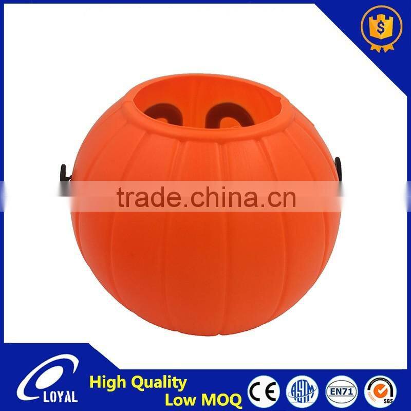 Hot Sell Smiling Face Plastic Halloween Pumpkin Buckets High Quality Candy Pails Prop For Party
