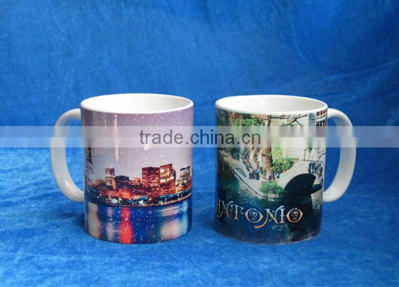 11oz Ceramic Straight Shape Sublimation Coated Image Mug for Promotion