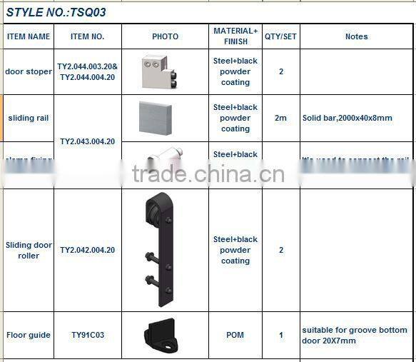 Home improvement barn door hardware/heave duty sliding door hardware