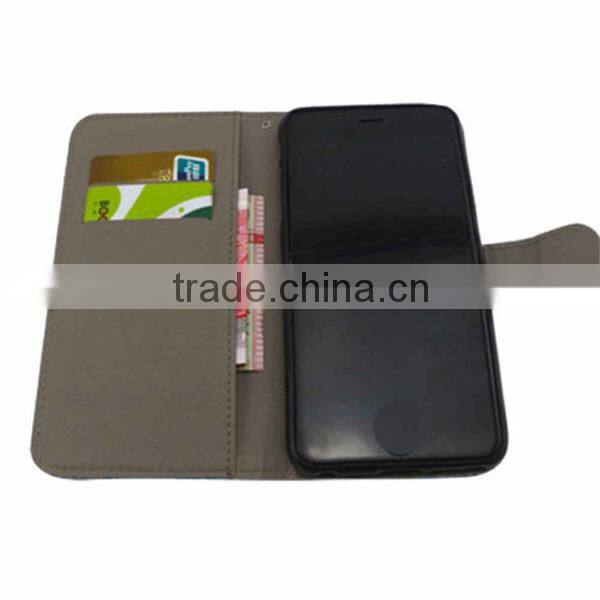 PU leather case for samsung galaxy S6 Edge,card holder case for samsung galaxy,elephant painting case for samsung