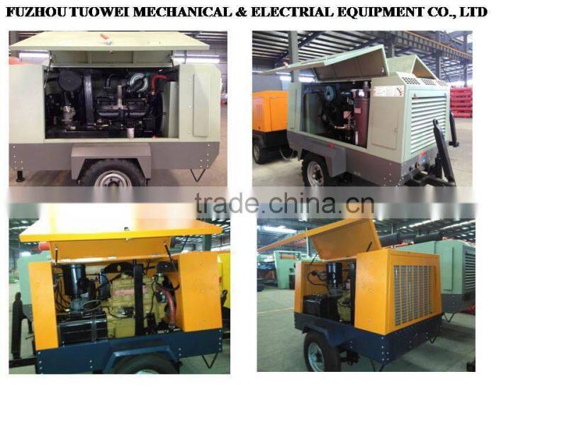 26/25 918cfm two stages portable screw air compressor with diesel engine