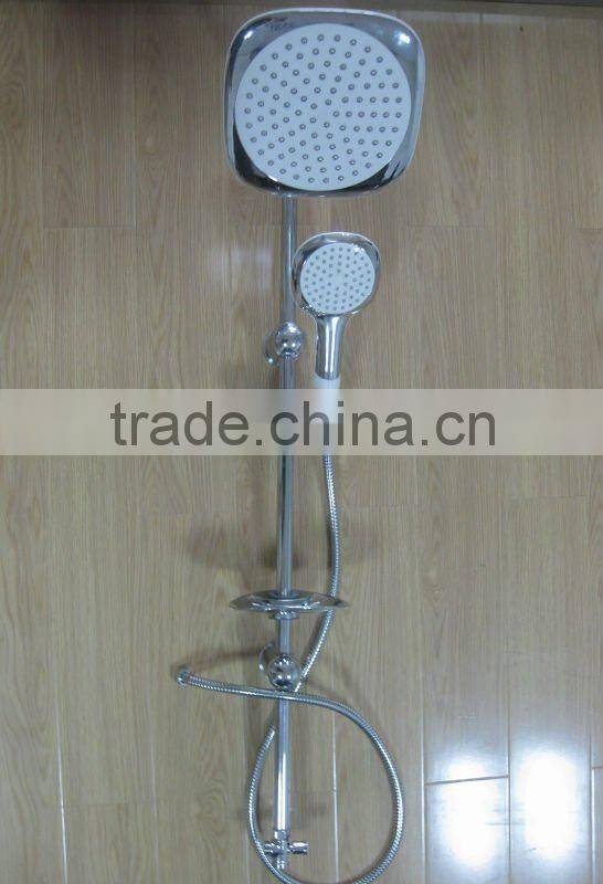 white square round rain shower head set