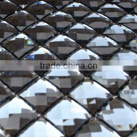 silver diamond mosaic tile