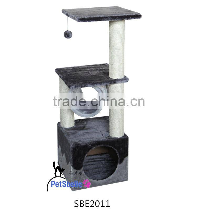 China Factory Stable cat tree with platform and string