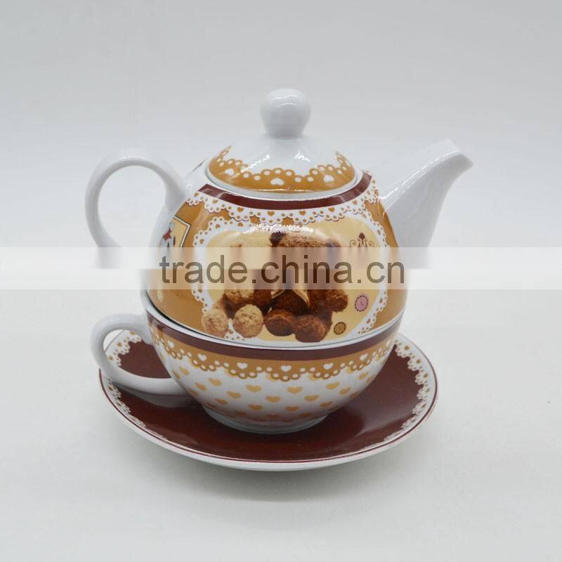 Hot sale ceramic tea set with ceramic cup