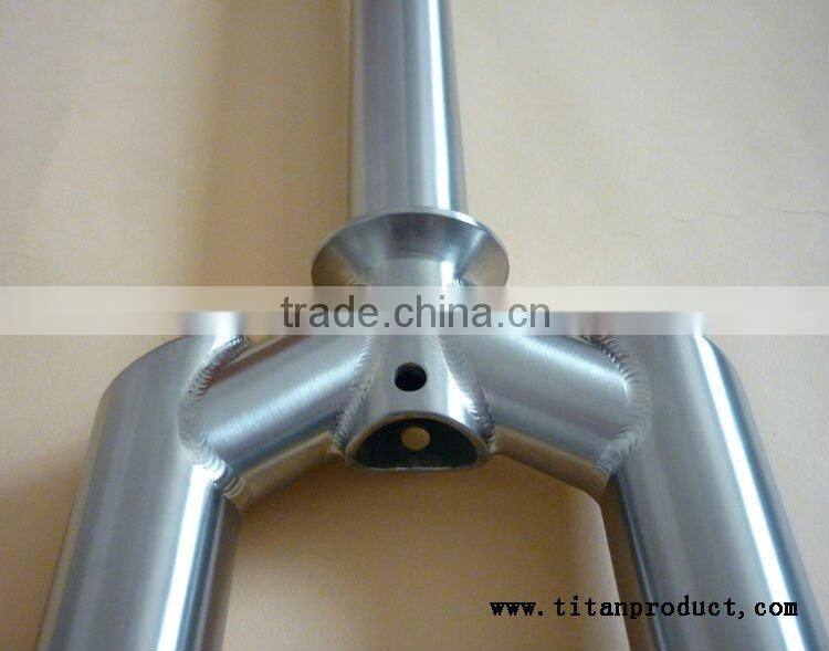 Titanium Fork for MTB Bike Frame with 1" Steering Tube,Disc Brake and V Brake
