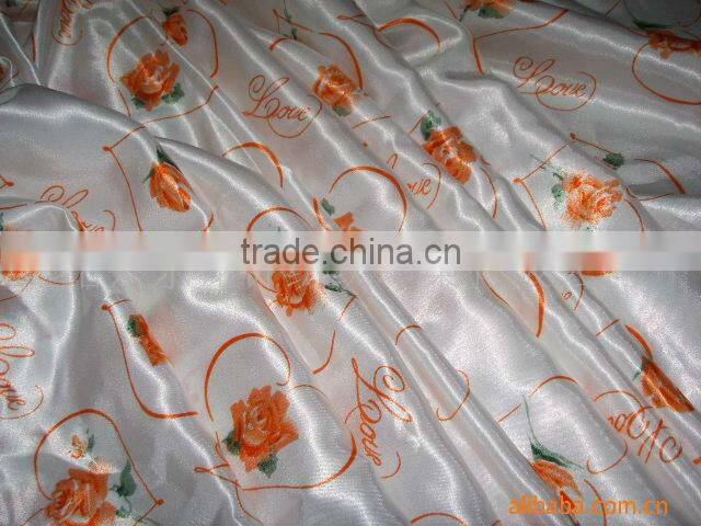 100%Polyester printed Satin Fabric for bags
