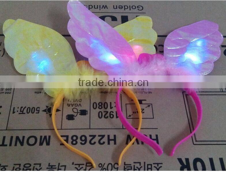 hot sale LED Hair Accessories Flash Ox horn Hairpin Headband for Halloween Party crazy party