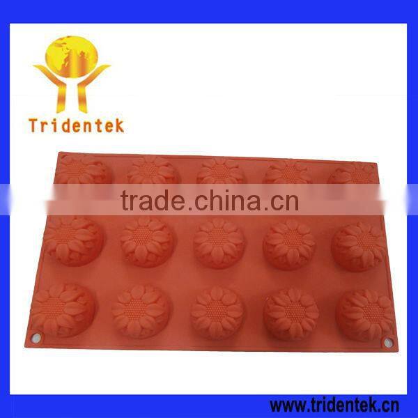 Flexible Non-stick Flower Shape homemade silicone soap mold