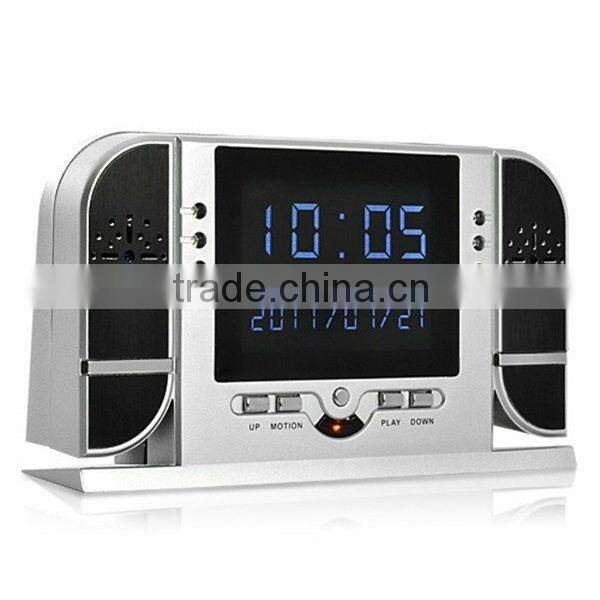 Night Vision Motion Detecting HD 720P Hidden Camera SD Card DVR Clock
