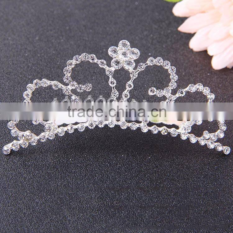 2016 silver jewelry good crystal headband hair accessories crown