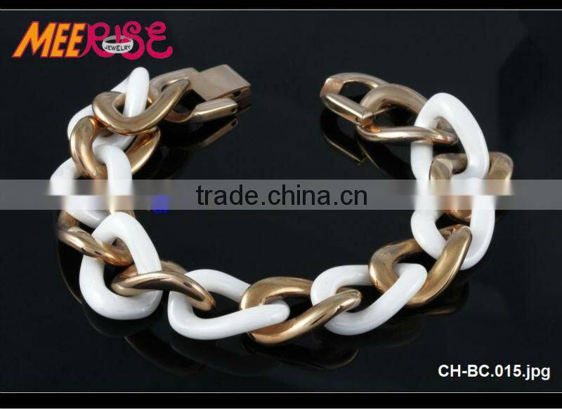 2015 hot sale link charms,bracelet collection,fashion bracelet white ceramic