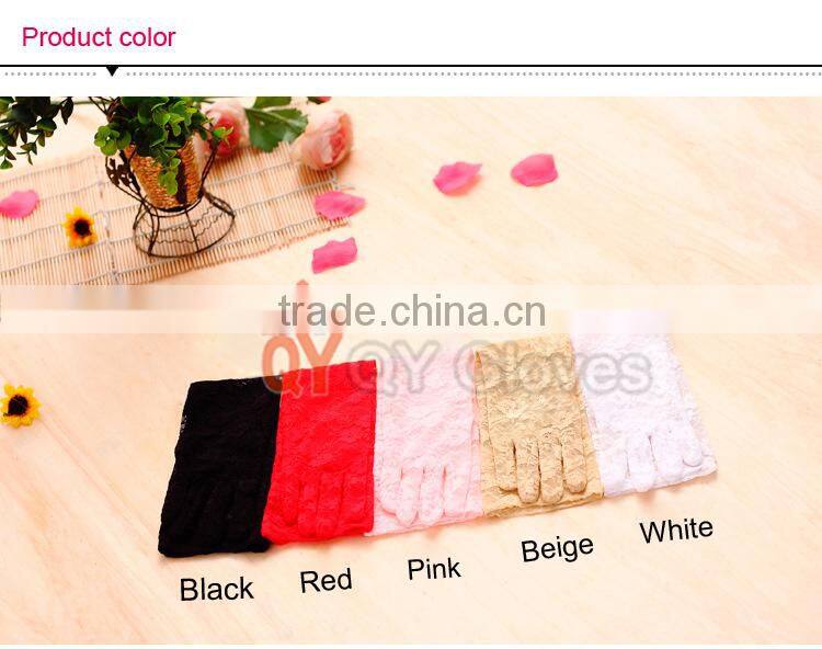 Sun Protection Women Summer Driving Black Cheap Lace Gloves