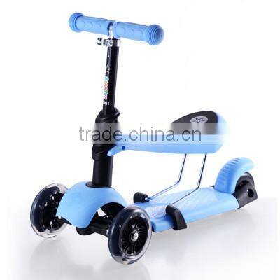 3 in 1 mini kids kick scooter with seat for sale