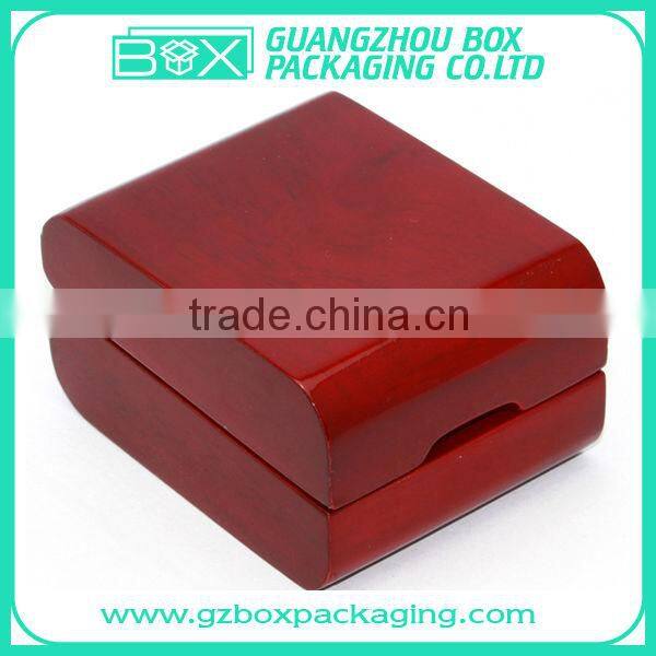 Red small square wooden box,Small size jewelry packaging box