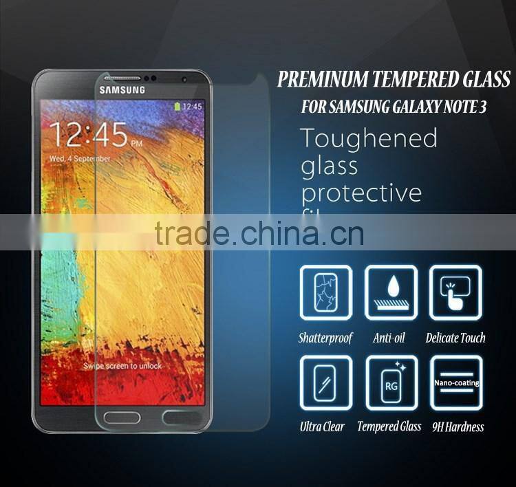 Mobile Phhone High Clear 9H 2.5D 0.3mm Tempered Glass For Samsung Galaxy Note 3 Neo N7505 Screen Protector