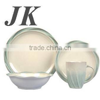 2014 new style exclusive cheap india hotel tableware of 4 pieces with stripe