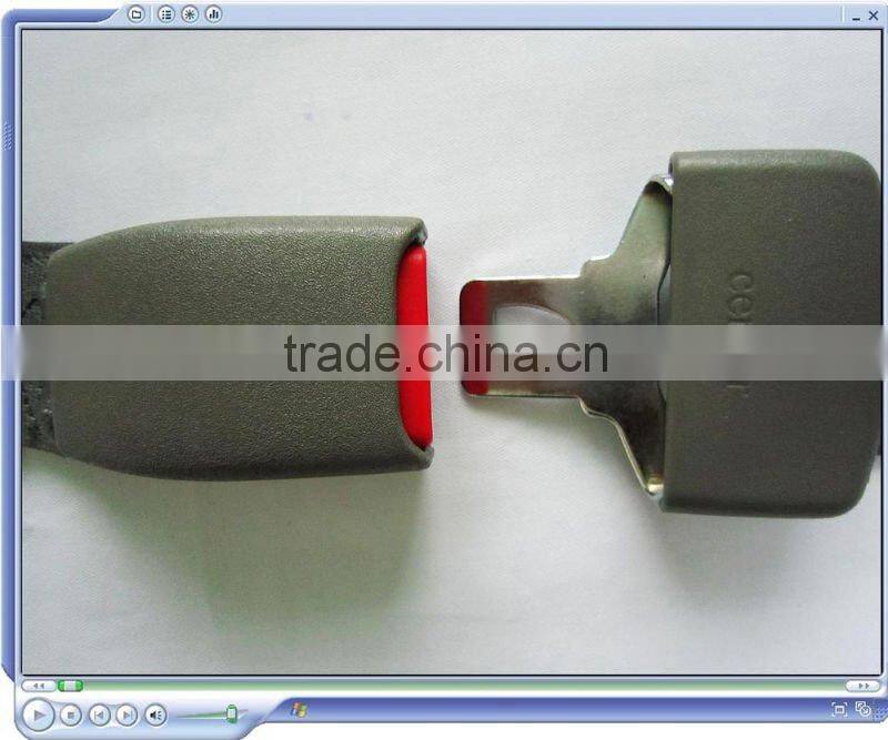 Plastic safety seat belt buckle