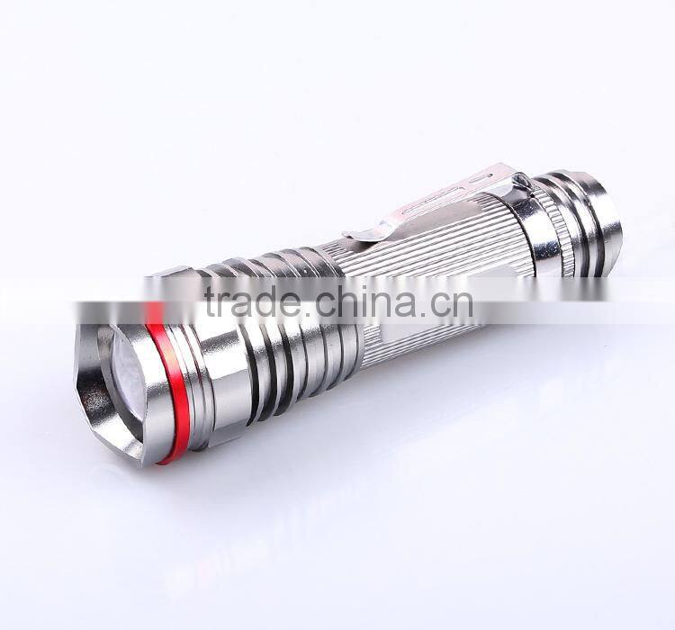 High power aluminum zoom flashlight