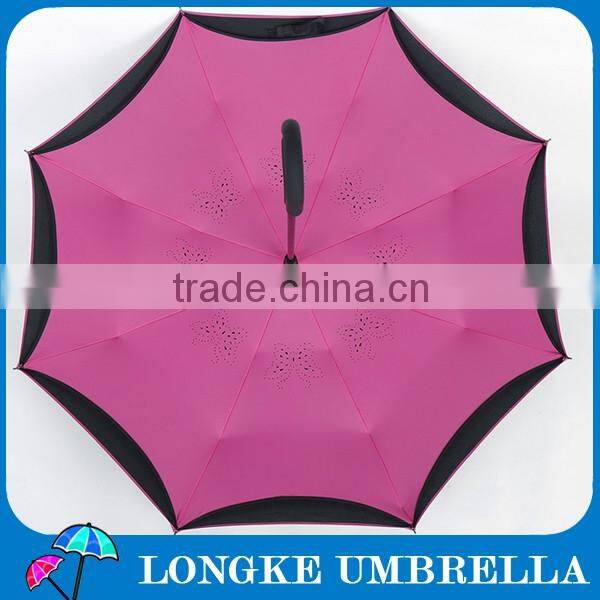 double layer butterfly style convenient inverted umbrella