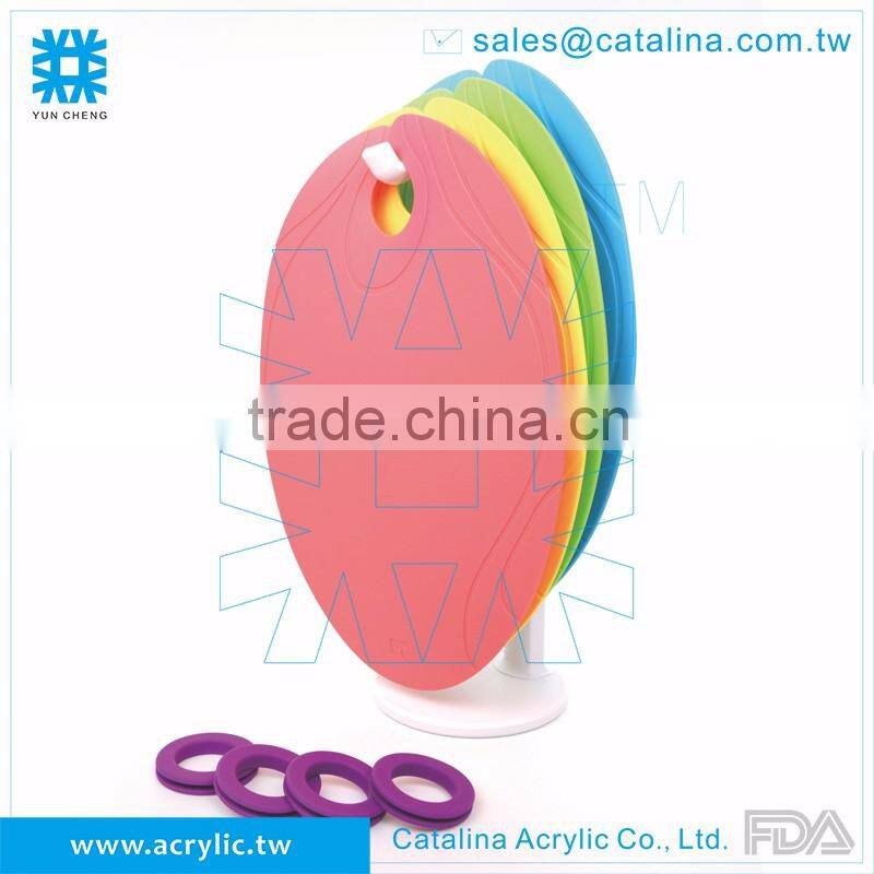 Colorful TPU BPA free kitchen food fruit chopping board set