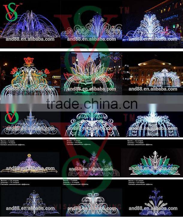 3D fourtains lights large giant garden light