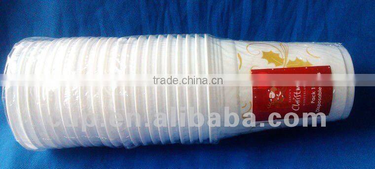 16oz(500ml) PS disposable plastic party cup tatoo printed flowers C1696122