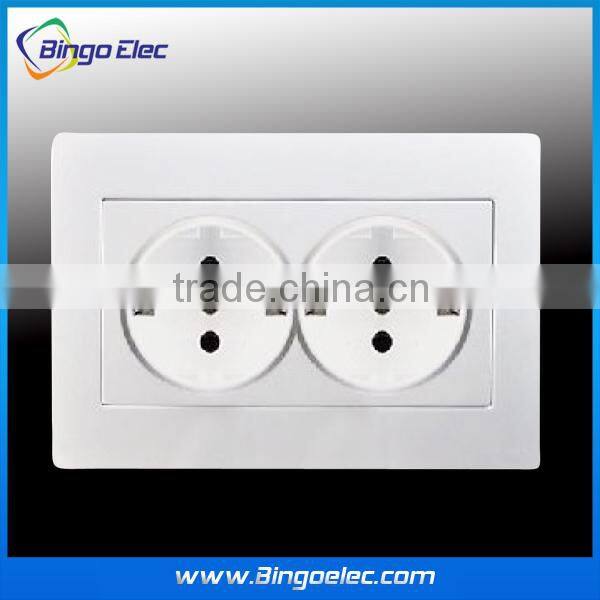 double European wall socket 220v