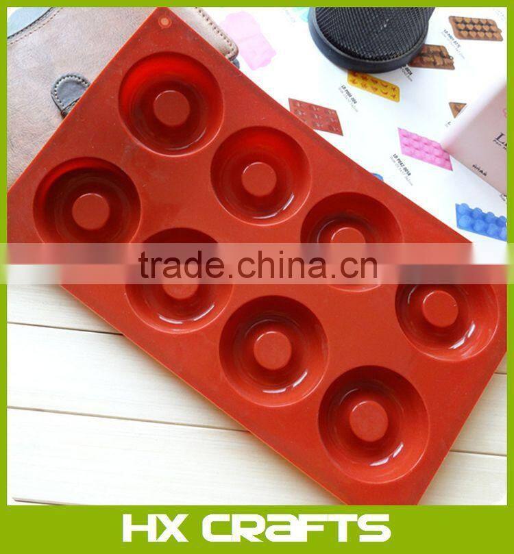 8-Cavity Round Cylinder silicone mold for Handmade Soap, Cupcake, Bread, Loaf, Muffin, Brownie, Cornbread, Cheesecake, Pudding