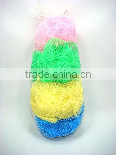 3pcs bath sponges set/3pcs bath net sponge ball set/3pcs mesh bath sponge set