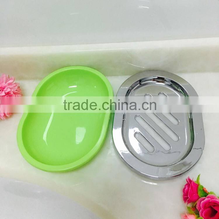 Latest bathroom deisgns soap dish with electroplating artwork