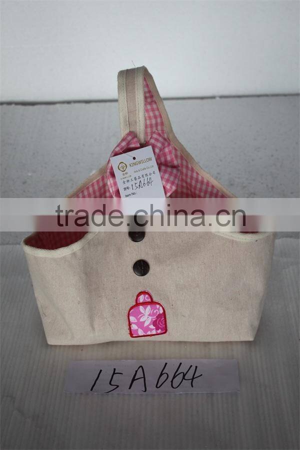 beautiful fabric bag with movable handle