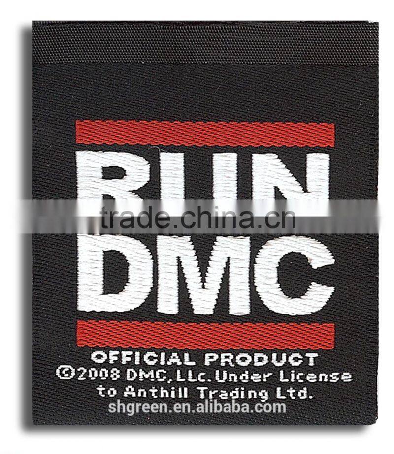 black woven label,brand logo clothing patch with sewing