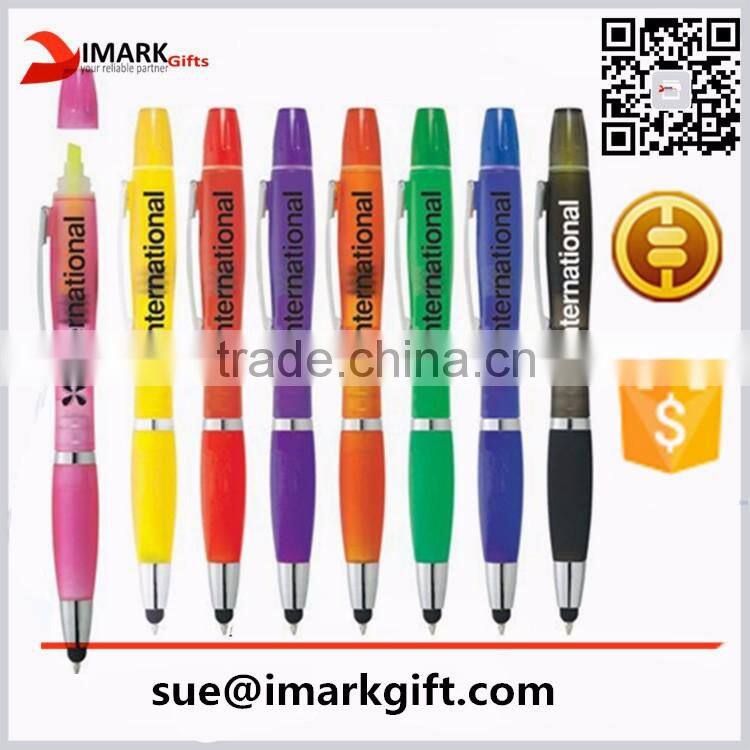 Twin Write Pen Highlighter And stylus touch Ballpoint Pen
