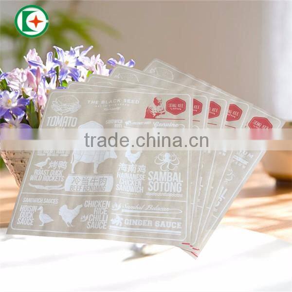 Brown kraft paper for fast food packaging and wrapping
