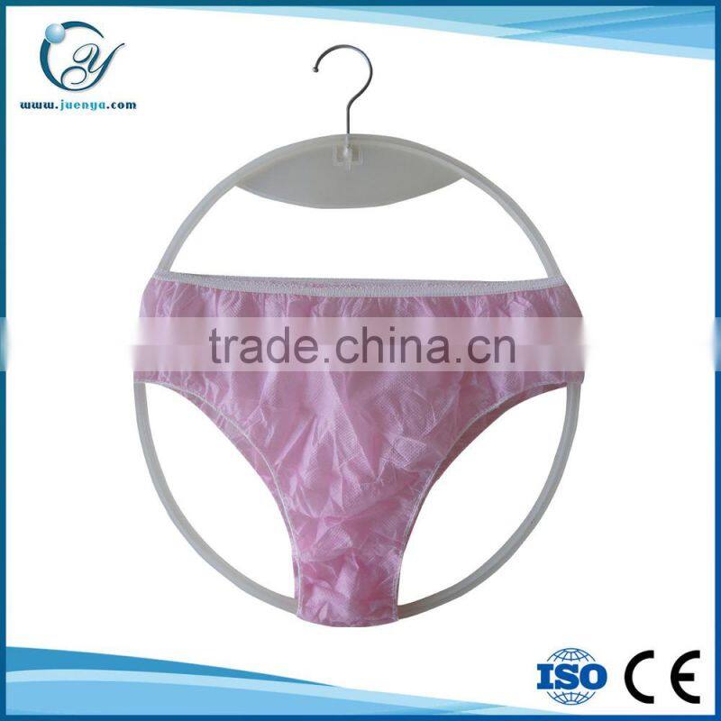 Pink disposable underwear for women