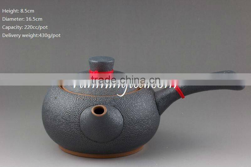 220ml Japanese Kyusu Clay Tea Pot (dark grey)