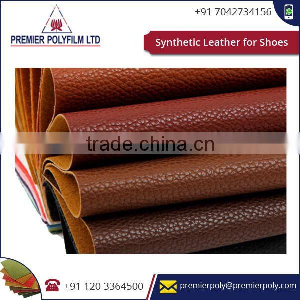 Smooth Finish And Stylish Pattern Synthetic Leather For Shoes