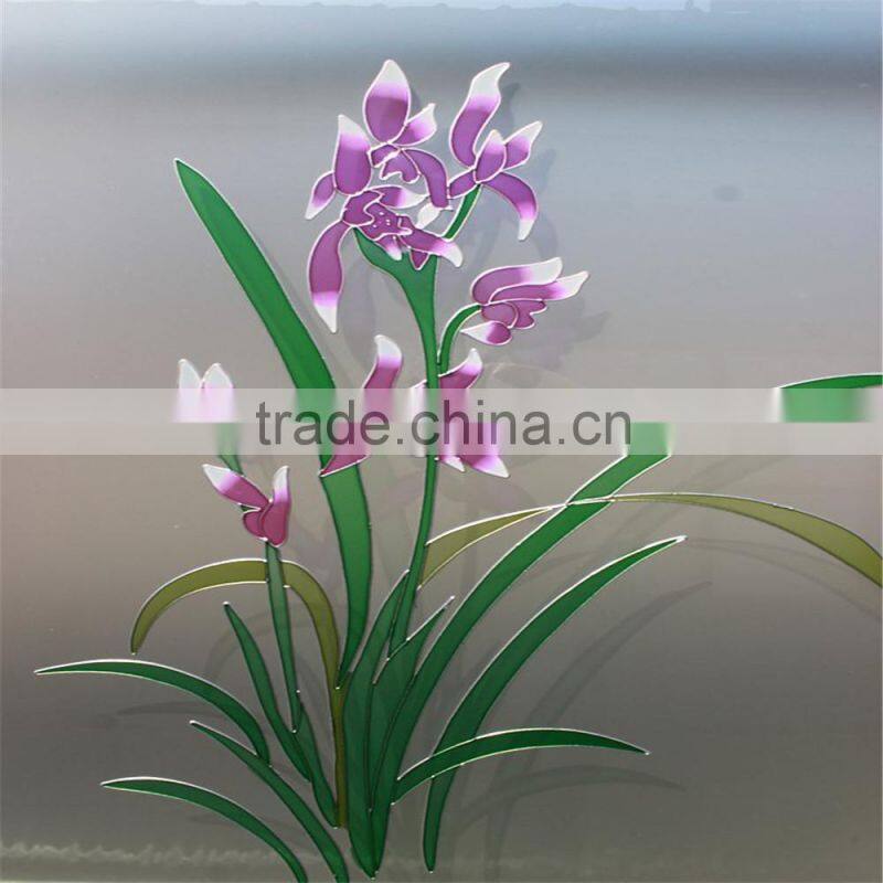 china factory hot selling acid frosted glass design for front doors