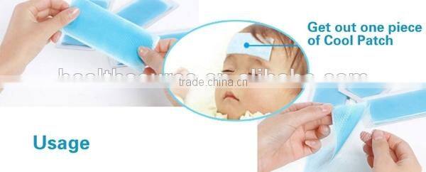 China supply children fast cooling last 8 hours fever reduce cool gel patch