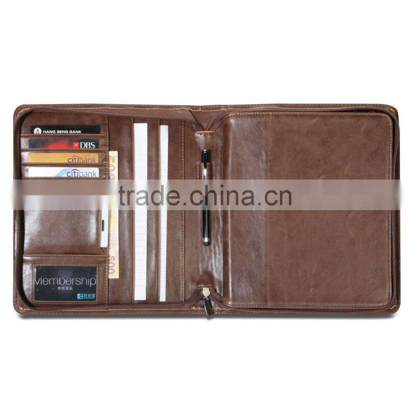 Brown PU Leather Folio Portfolio Case for iPad 2/iPad 3/iPad 4/ iPad Air iPad 5