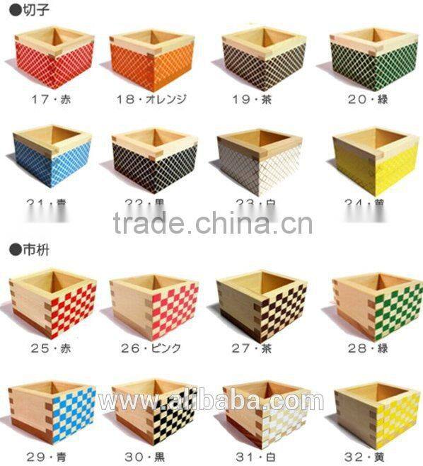 Japanese Handcrafted wooden product Sake cup available in various colors