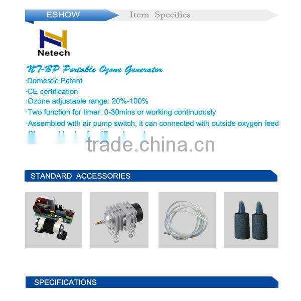 2G - 6G Portable Ozone Tap Equipment Used Ceramic/ high working rate