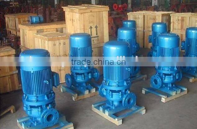 Vertical inline centrifugal hot water pipe pump