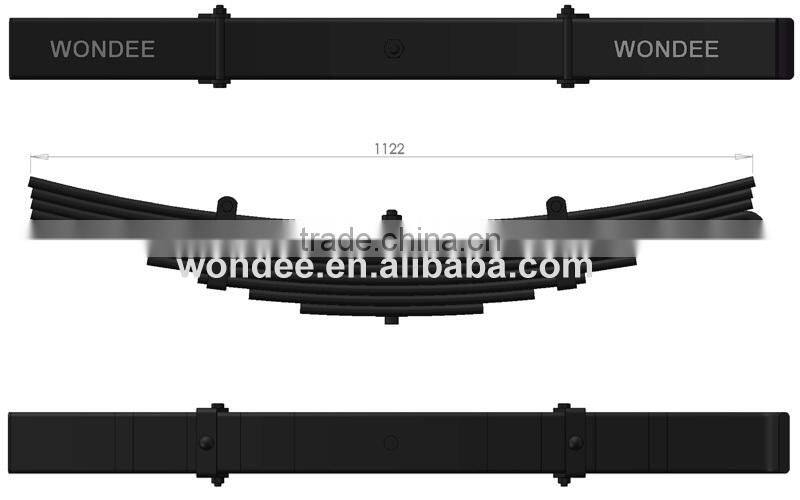 Asia Market Conventional Trailer Fuwa Type Leaf Spring