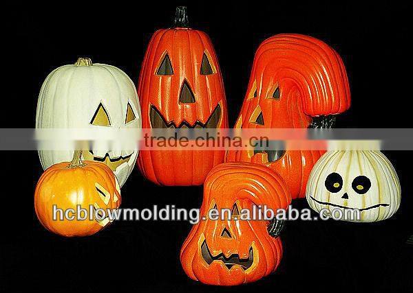 OEM Blow Molding plstic halloween product plastic pumpkin light for sale