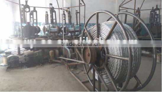 Used In Pulling Conductor Square 12 Strands Galvanized Anti-twisting braided steel wire rope